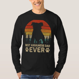 Mens Retro Vintage Best Havanese Dad Ever Father's T-Shirt