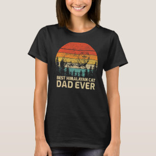 Mens Retro Vintage Best Himalayan Cat Dad Ever Fat T-Shirt