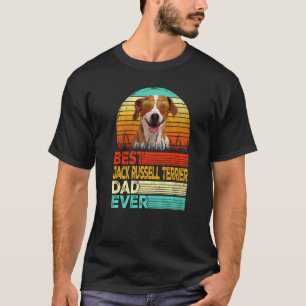Mens Retro Vintage Best Jack Russell Terrier Dad E T-Shirt