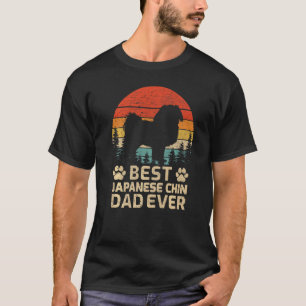 Mens Retro Vintage Best Japanese Chin Dad Ever Fat T-Shirt