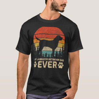 Mens Retro Vintage Best Labrador Retriever Dad Eve T-Shirt