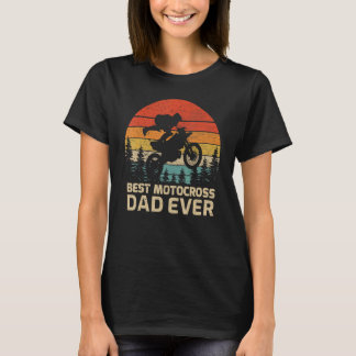 Mens Retro Vintage Best Motocross Dad Ever Father' T-Shirt