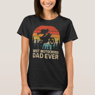 Mens Retro Vintage Best Motocross Dad Ever Father' T-Shirt