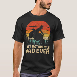 Mens Retro Vintage Best Motorcycle Dad Ever Father T-Shirt