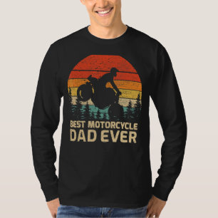 Mens Retro Vintage Best Motorcycle Dad Ever Father T-Shirt