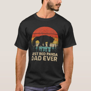 Mens Retro Vintage Best Red Panda Dad Ever Father T-Shirt