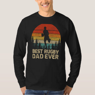 Mens Retro Vintage Best Rugby Dad Ever Father's Da T-Shirt