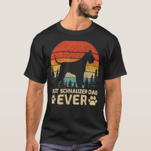 Mens Retro Vintage Best Schnauzer Dad Ever Father' T-Shirt