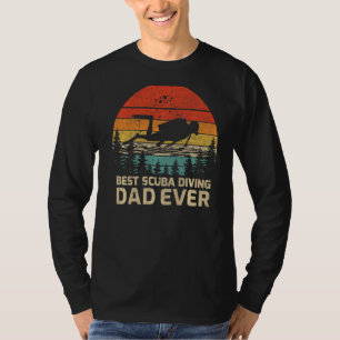 Mens Retro Vintage Best Scuba Diving Dad Ever Fath T-Shirt