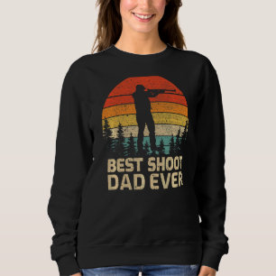 Mens Retro Vintage Best Shoot Dad Ever Father's Da Sweatshirt