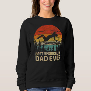 Mens Retro Vintage Best Snorkelling Dad Ever Fathe Sweatshirt
