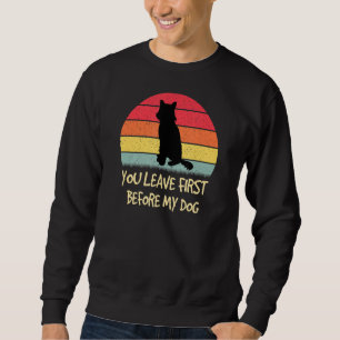 Mens Retro Vintage Corgie Gales Dog Silhouette Sweatshirt