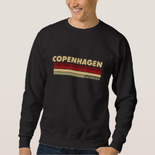 Mens Retro Vintage Country Capital City Copenhagen Sweatshirt
