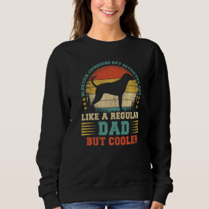 Mens Retro Vintage Dog  Bluetick Coonhound Dad Fat Sweatshirt