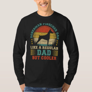 Mens Retro Vintage Dog Doberman Pinscher Dad Fath T-Shirt