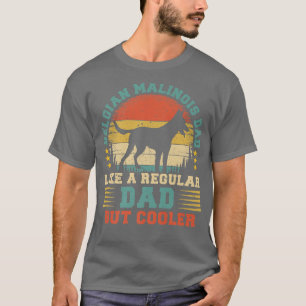 Mens Retro Vintage Dog Funny Belgian Malinois Dad T-Shirt