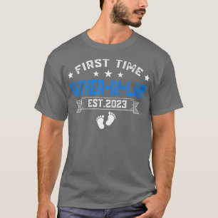 Mens Retro Vintage First Time FatherInLaw Est 2023 T-Shirt