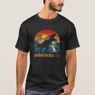 Mens Retro Vintage Grandadsaurus Rex Gifts Family  T-Shirt