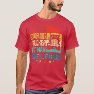 Mens Retro Vintage Grandfather Trucker The Man The T-Shirt