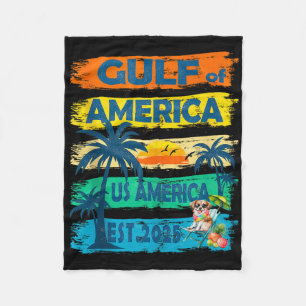 Mens Retro Vintage Gulf Of Us America 2025 America Fleece Blanket