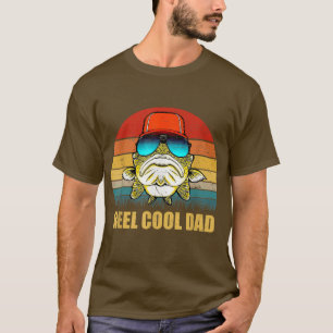 Mens Retro Vintage Reel Cool Dad Funny Fishing Dad T-Shirt