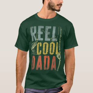 Mens Retro Vintage Reel Cool Dada Fishing Fathers T-Shirt