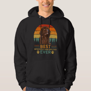Mens Retro Vintage Sunset Best Newfoundland Dog Da Hoodie