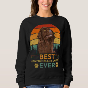 Mens Retro Vintage Sunset Best Newfoundland Dog Da Sweatshirt