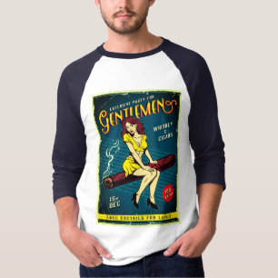MENS   RETRO   WHISKEY & CIGARS   T-SHIRT