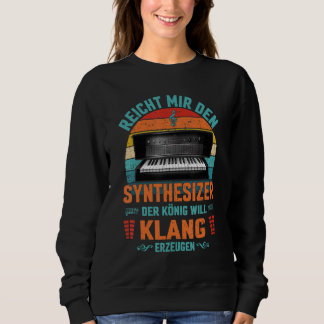 Mens Retrowave Synthesizer Music Keyboard Retro 80 Sweatshirt