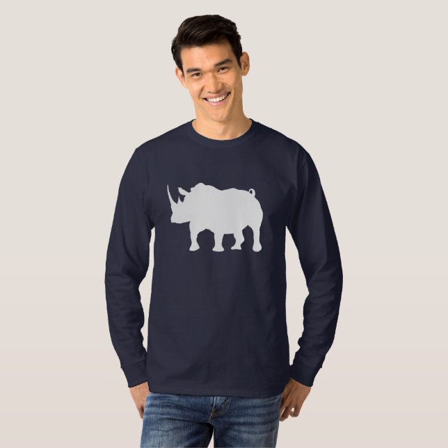 Mens Rhino long sleeve tshirt (Front Full)