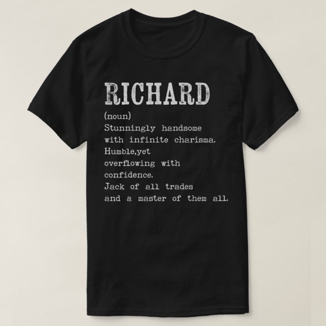 Mens Richard Name  T-Shirt (Design Front)
