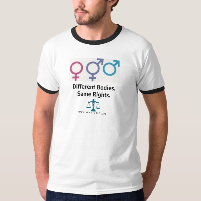 Men's Ringer T-Shirt - Different Bodies (Front)