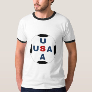 Men's Ringer T-Shirt white black BALL USA