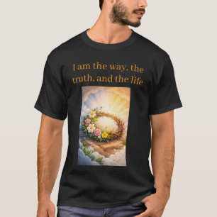 Men's Risen Jesus Empty Tomb 3D Papercut Easter T-Shirt