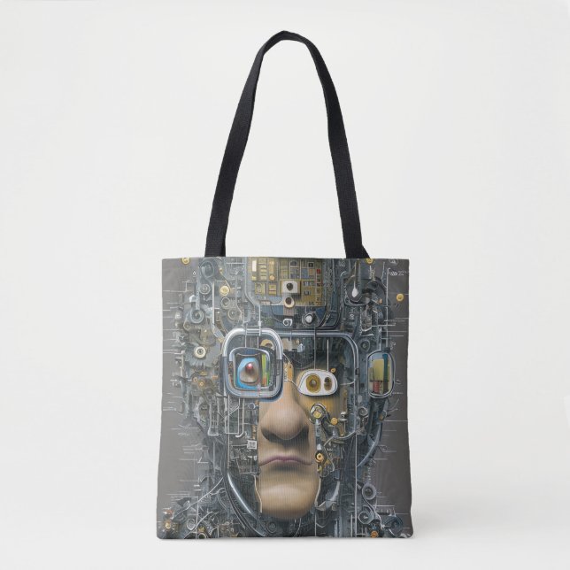 Men's Robot Technology Masculine Man Purse Bag (Front)