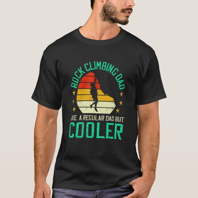 Mens Rock Climbing Dad Bouldering Rock Boulder Cli T-Shirt (Front)