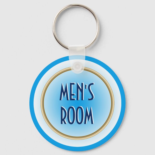 Men's Room Custom Key Ring (Front)