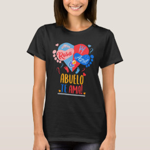 Mens Rosa Azul Abuelo te Ama Gender Reveal T-Shirt