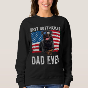 Mens Rottweiler Dad American Flag Dog Owner Rotti Sweatshirt