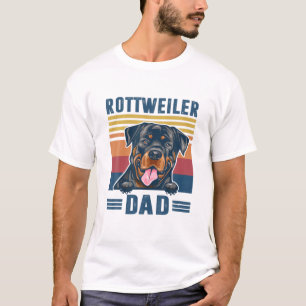Mens Rottweiler Dad Father Retro Rottweiler Gifts T-Shirt