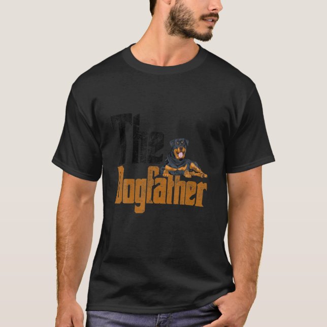 Mens Rottweiler Dog Dad Dogfather Dogs Daddy Fathe T-Shirt (Front)