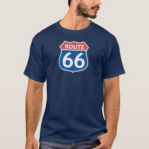 Men's ROUTE 66 SIGN RED, BLUE T-Shirt