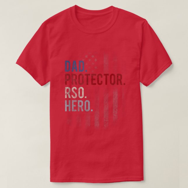 Mens RSO Dad Men's Hero Protector Father's Day  T-Shirt (Design Front)