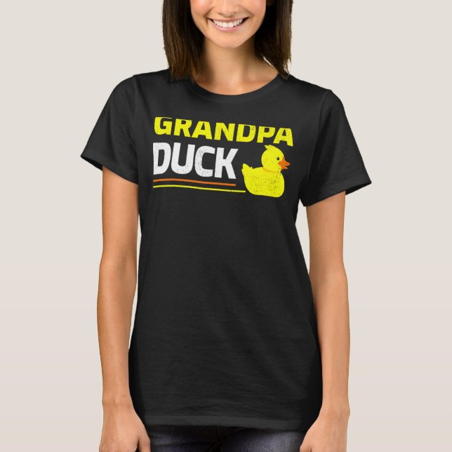 Mens  Rubber Duckling Duck  Grandpa Duck Father's  T-Shirt (Front)