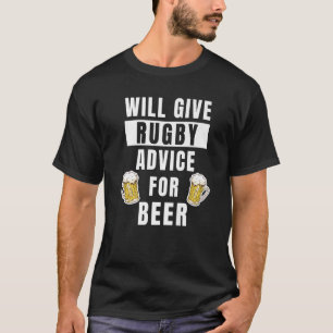 Mens Rugby Advice For Beer Sport College Coaching  T-Shirt