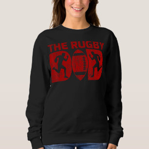 Mens Rugby Sports Vintage Style The Rugby Dad Fat Sweatshirt