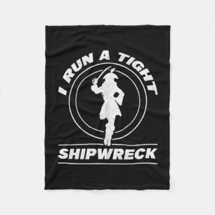 Mens run a tight shipwreck caribbean freebooter fleece blanket