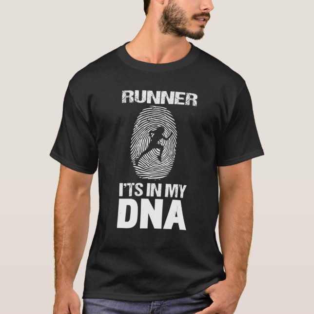 Mens Running Is In My Dna   Running Marathon T-Shirt (Front)
