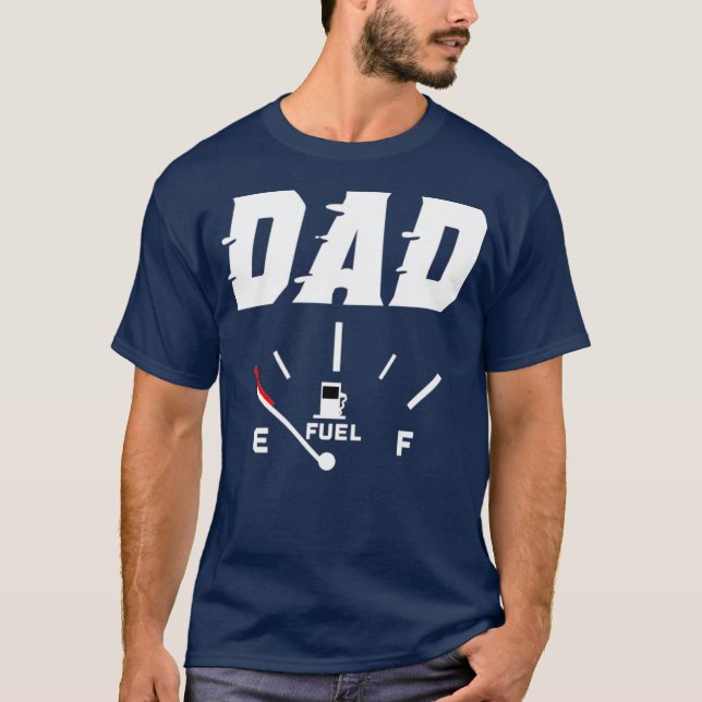 Mens Running On Empty New Dad T-Shirt (Front)